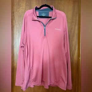 Vineyard Vines Men’s Performance Quarter Zip Pullover, Coral, Size XXL